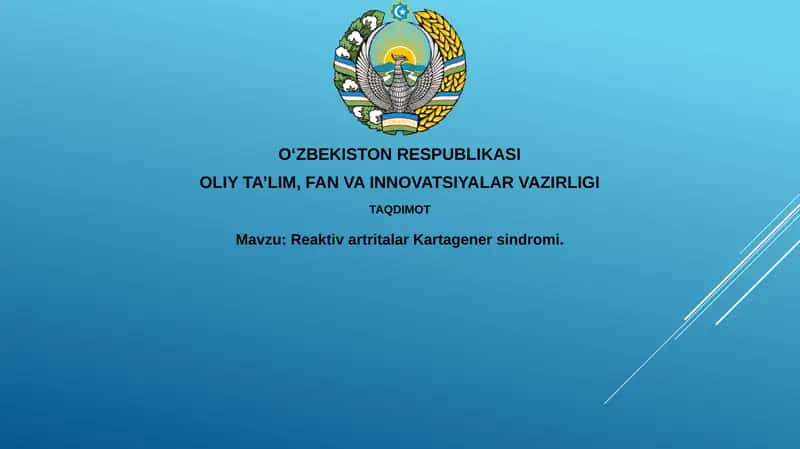 Reaktivar artrit va Kartagener sindromi 1