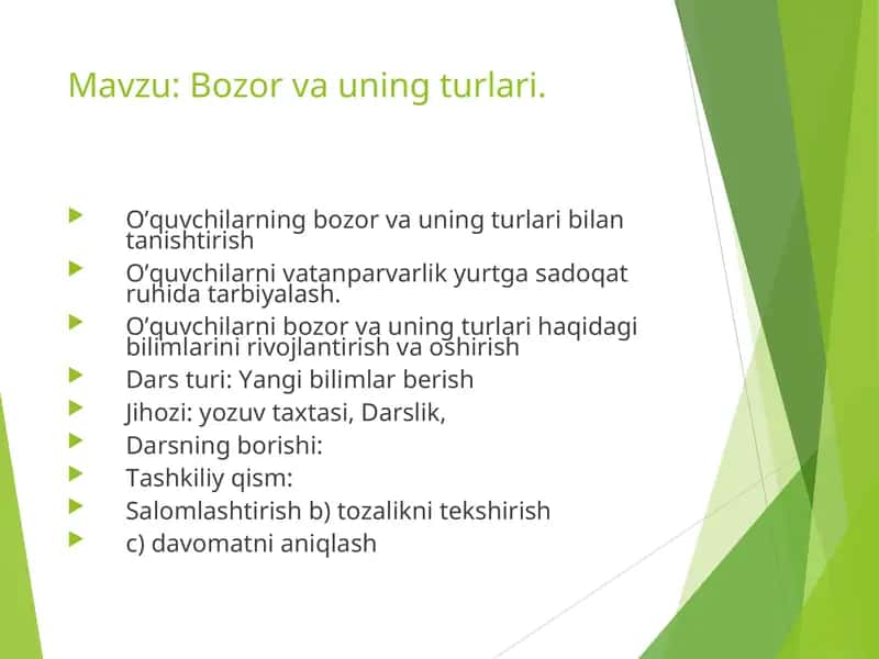 Bozor va uning turlari 1