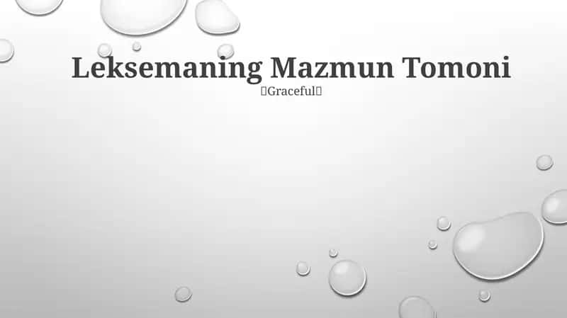 Leksemaning Mazmun Tomoni 1