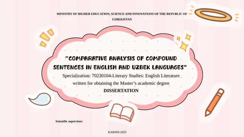 COMPARATIVE ANALYSIS OF COMPOUND SENTENCES IN ENGLISH AND UZBEK LANGUAGES 1
