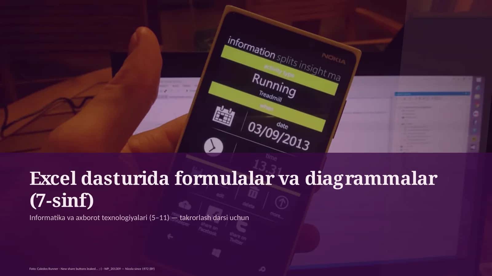 Excel dasturida formulalar va diagrammalar (7-sinf) 1