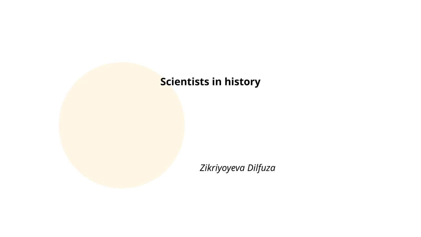 Scientists in history 1