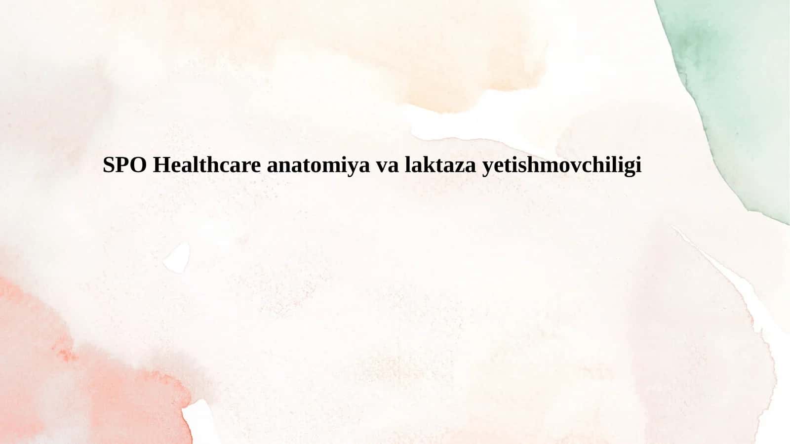 Laktaza yetishmovchiligi va uning klinikasi 1