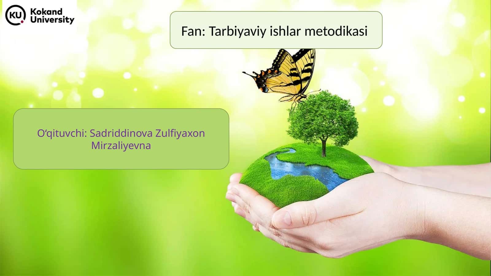 Mavzu:Tarbiyaviy ishlar metodikasi fanining maqsad va vazifalari 1