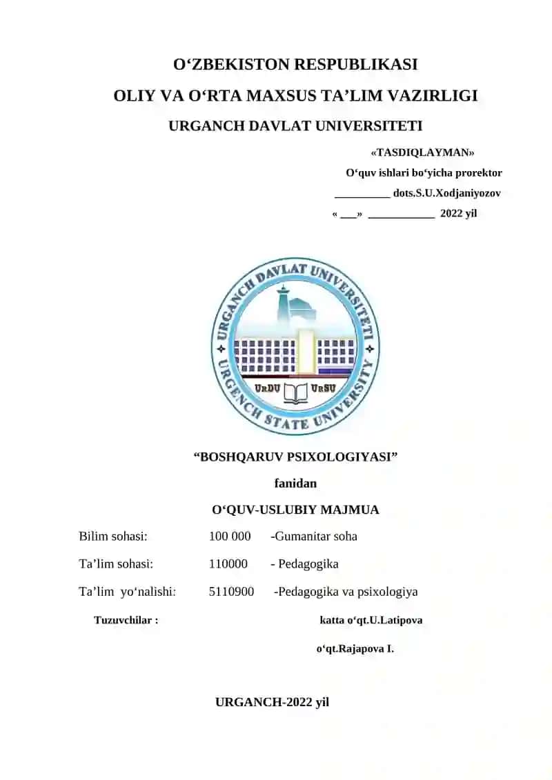 BOSHQARUV PSIXOLOGIYASI 1