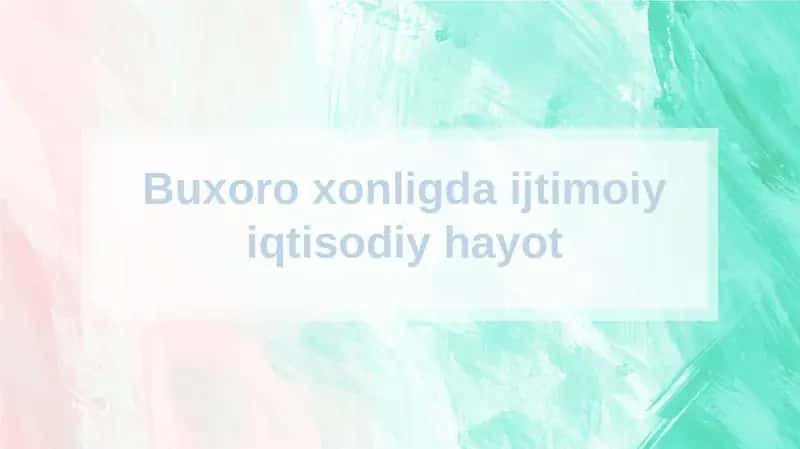 Shayboniylar o‘tkazgan islohotlar 1