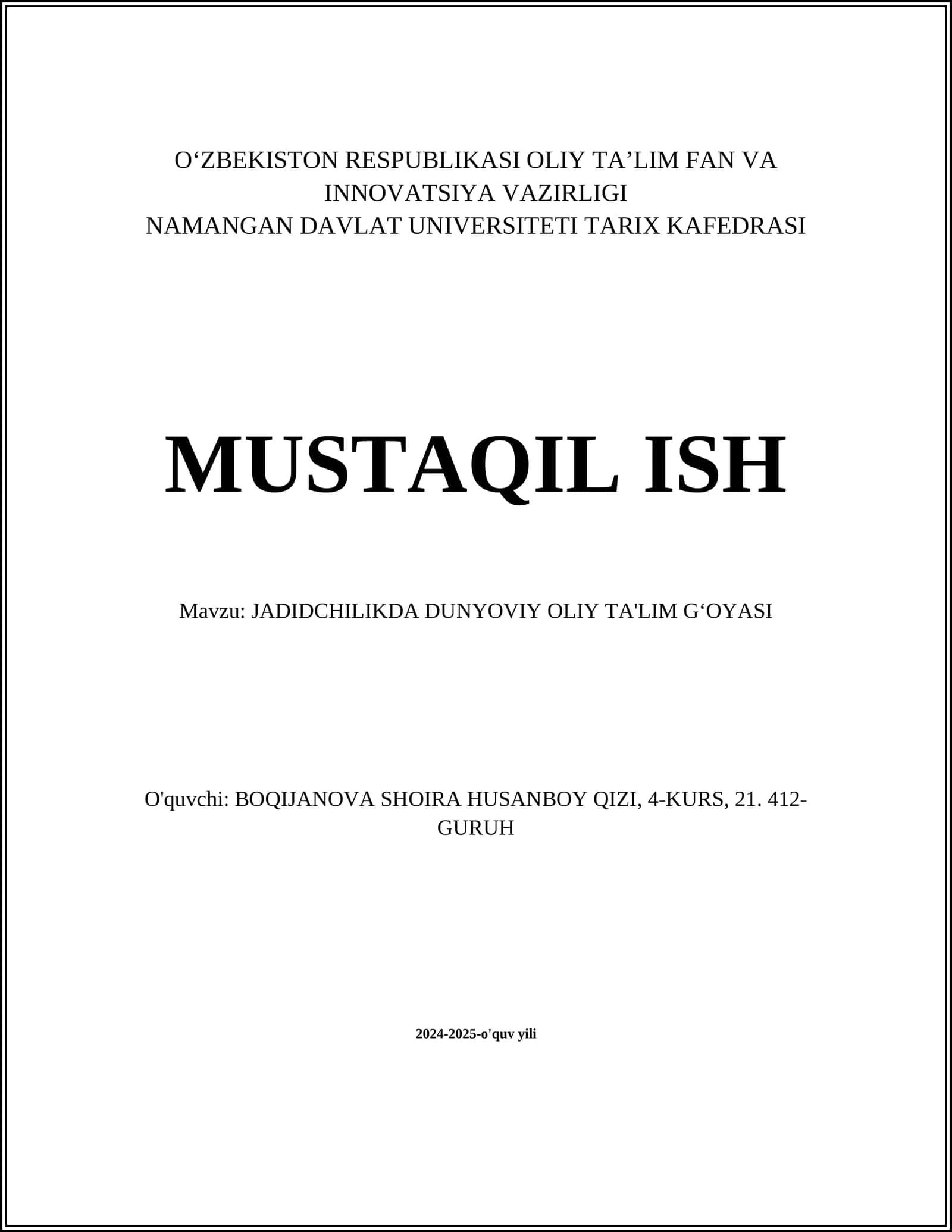 JADIDCHILIKDA DUNYOVIY OLIY TA'LIM GʻOYASI 1