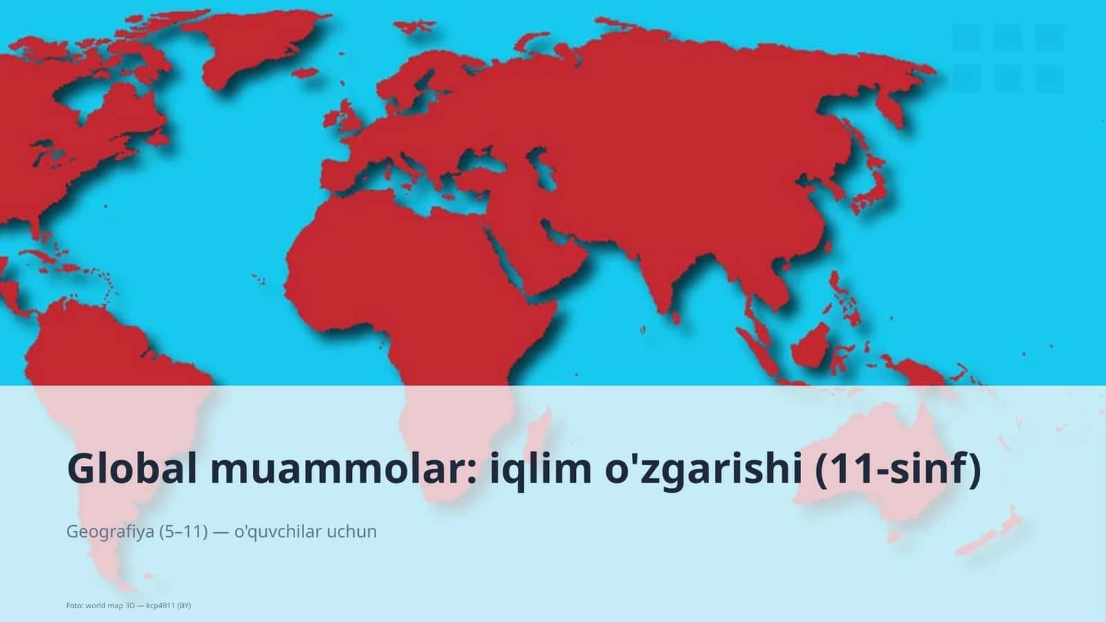 Global muammolar: iqlim o'zgarishi (11-sinf) 1