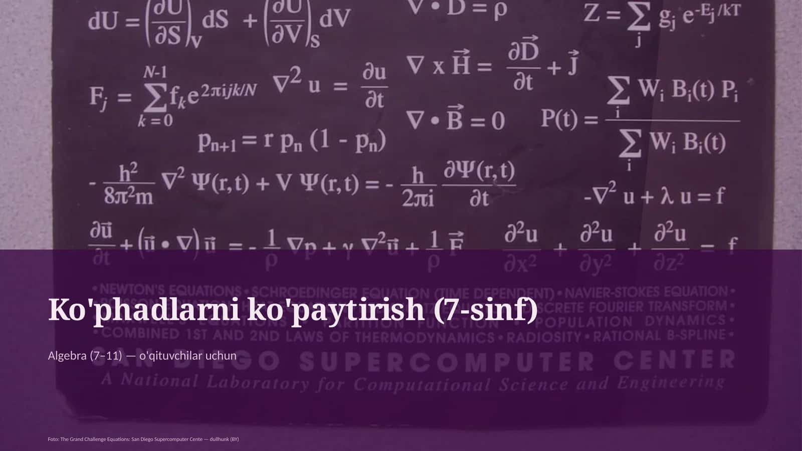 Ko'phadlarni ko'paytirish (7-sinf) 1