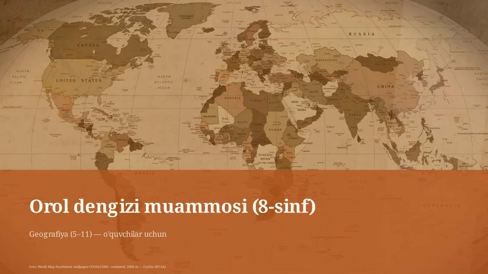 Orol dengizi muammosi (8-sinf) 1