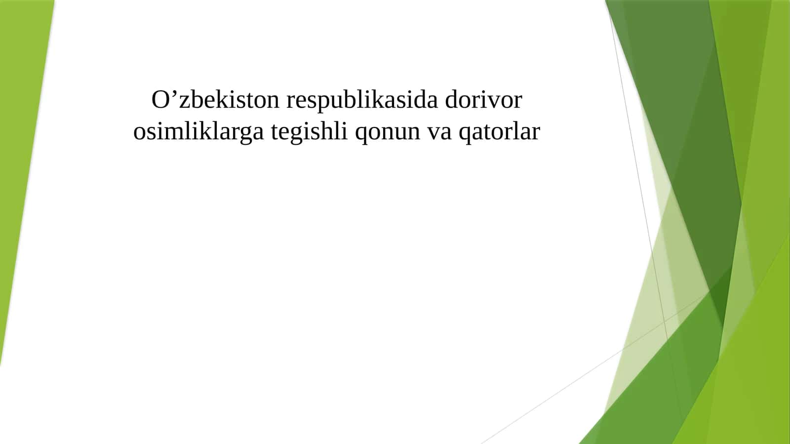 Dorivor o'simliklarni muhofaza qilish 1