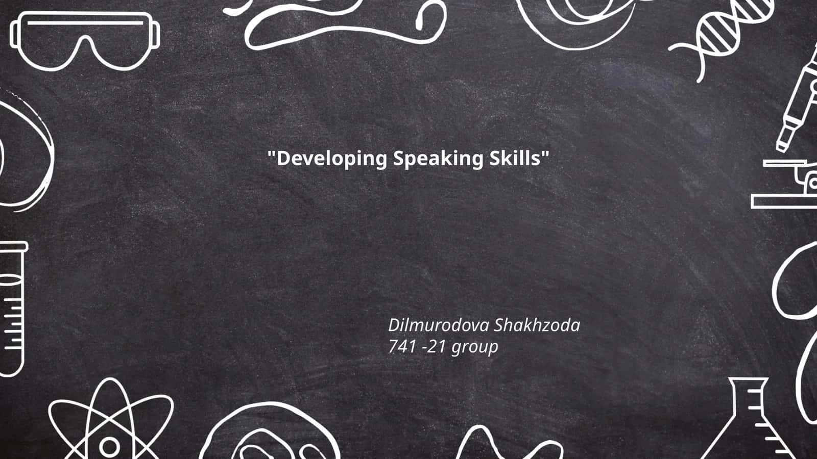 Developing Speaking Skills 1