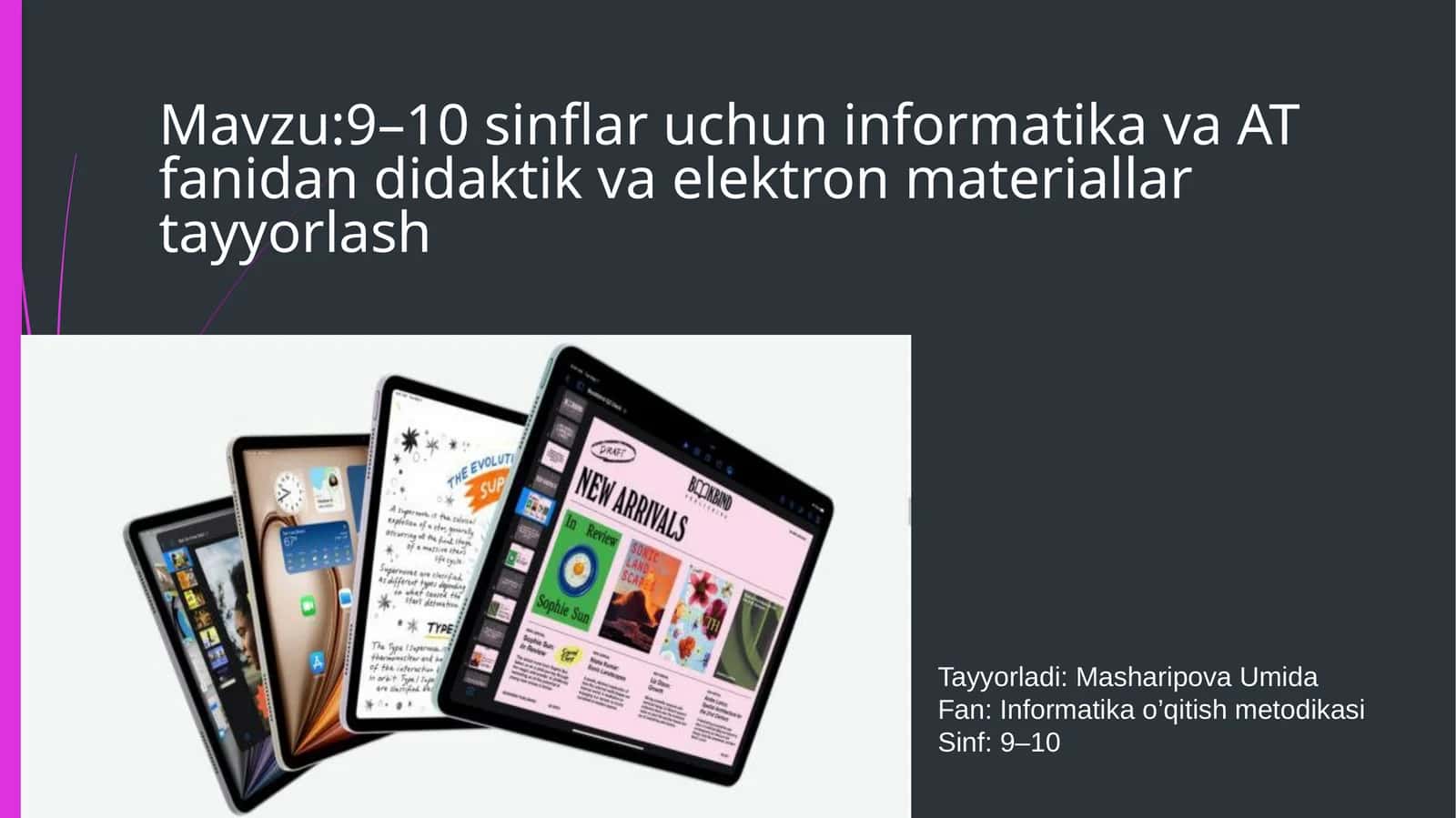 Informatikao’qitishmetodikasi 1