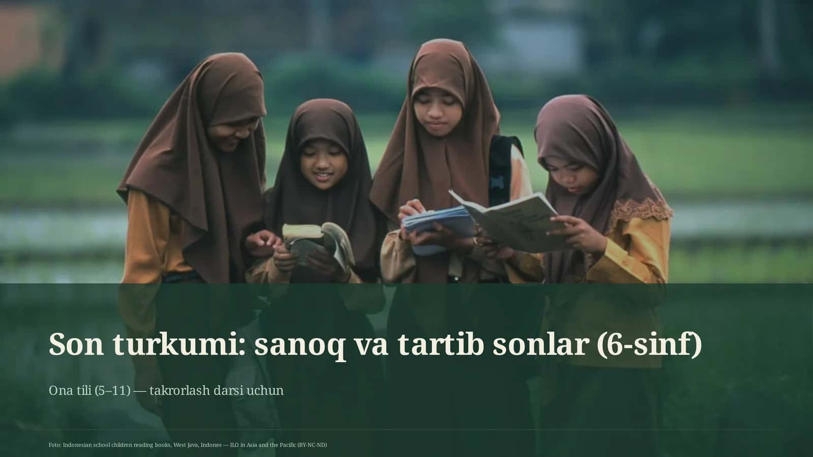 Son turkumi: sanoq va tartib sonlar (6-sinf) 1