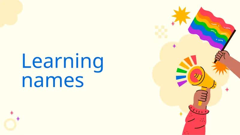Learning names 1