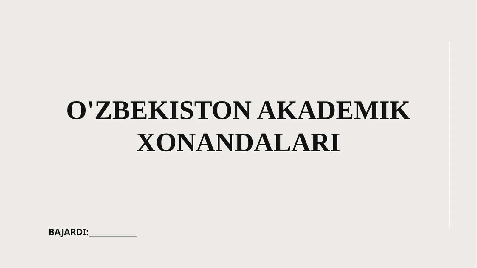 Akademik xonandalik 1