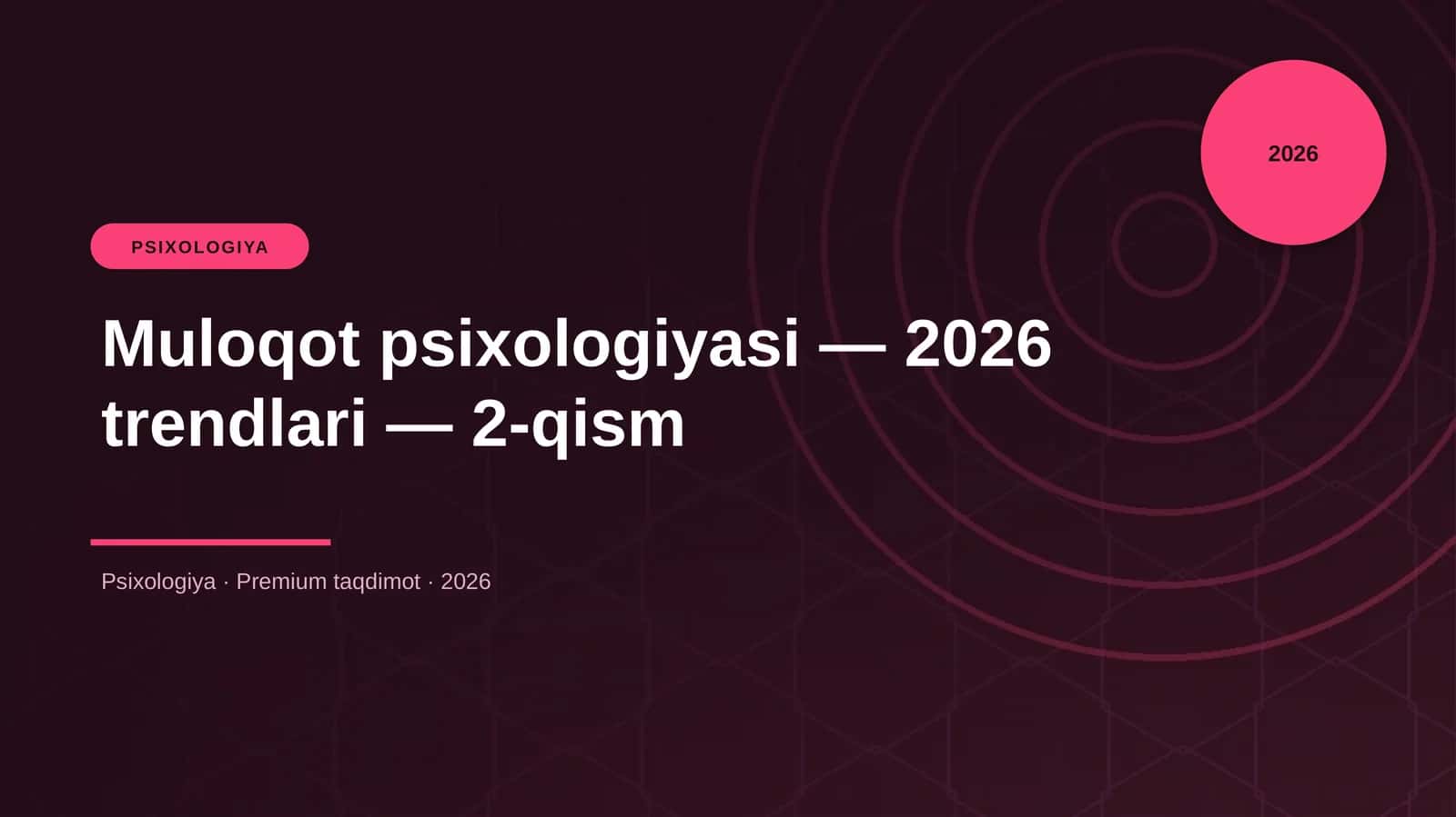 Muloqot psixologiyasi — 2026 trendlari — 2-qism 1