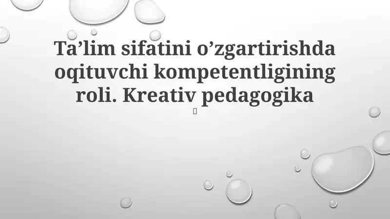 Ijodiy pedagogika 1