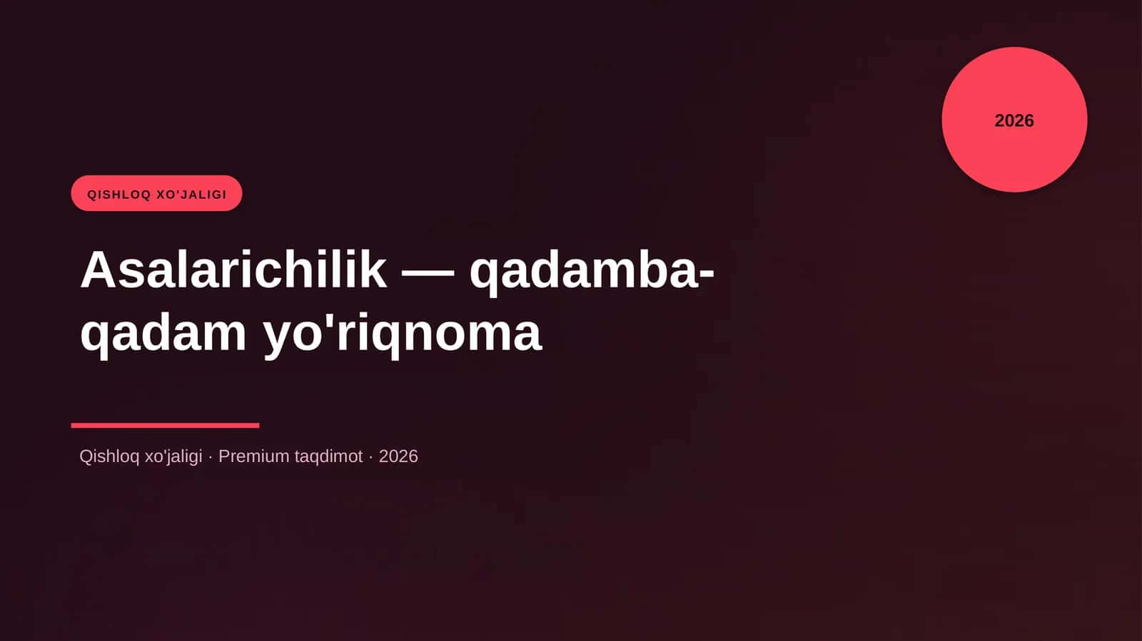 Asalarichilik – qadamba-qadam yo'riqnoma 1