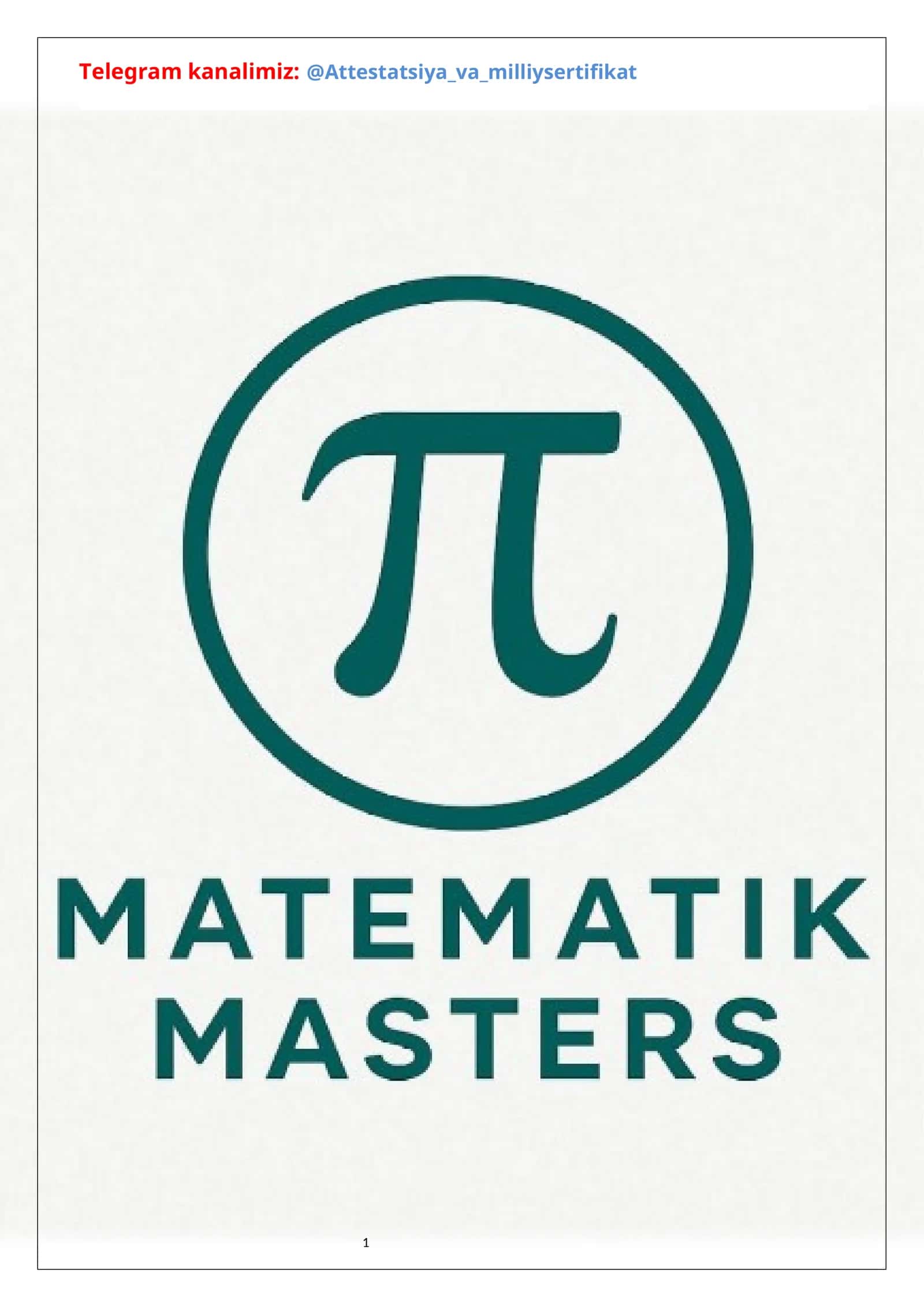 Milliy sertifikat mock imtihon 1