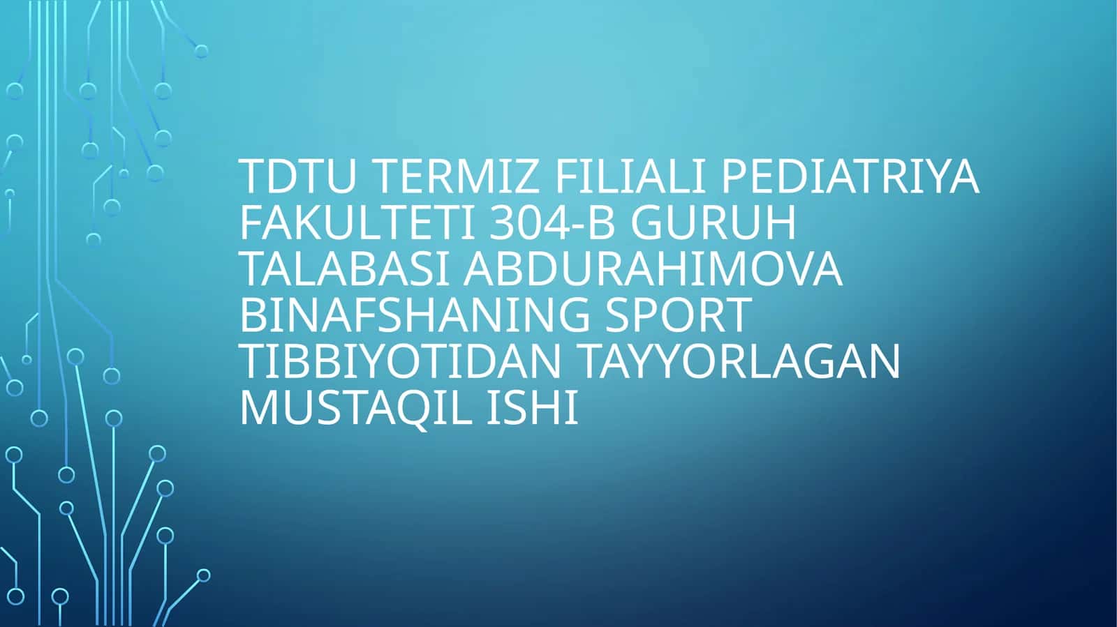 Miofasiyal og'riq sindromlarini davolovchi jismoniy tarbiya bilan davolash 1
