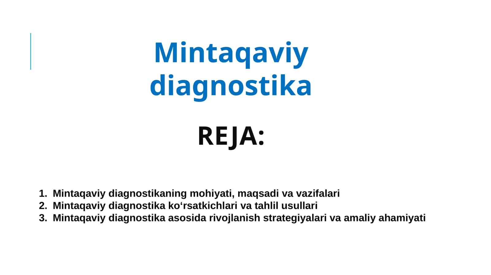 Mintaqaviy diagnostika 1