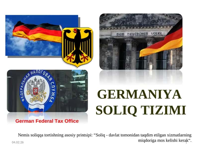 GERMANIYA SОLIQ TIZIMI 1