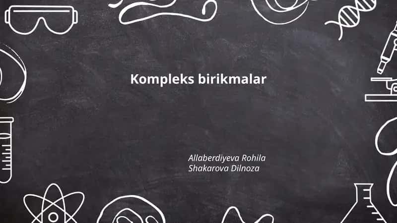 Kompleks birikmalar 1
