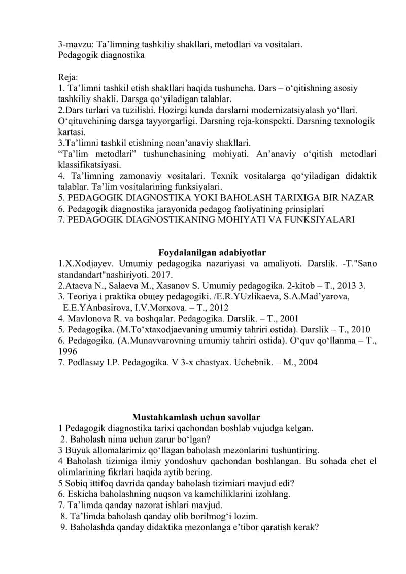 Pedagogik diagnostika 1