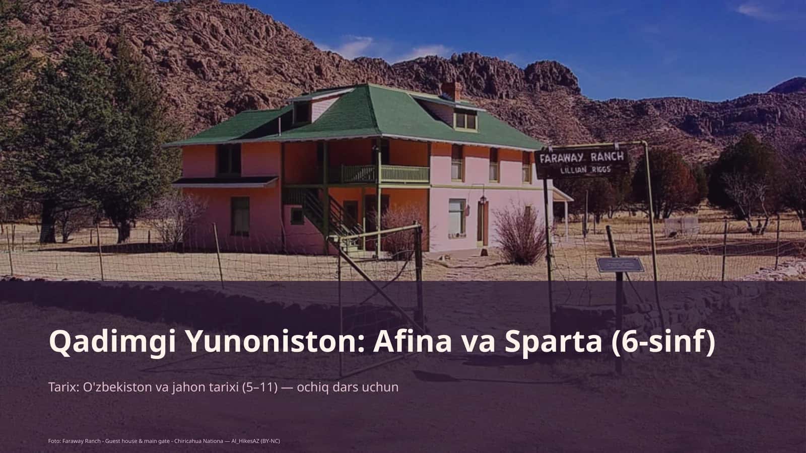 Qadimgi Yunoniston: Afina va Sparta (6-sinf) 1