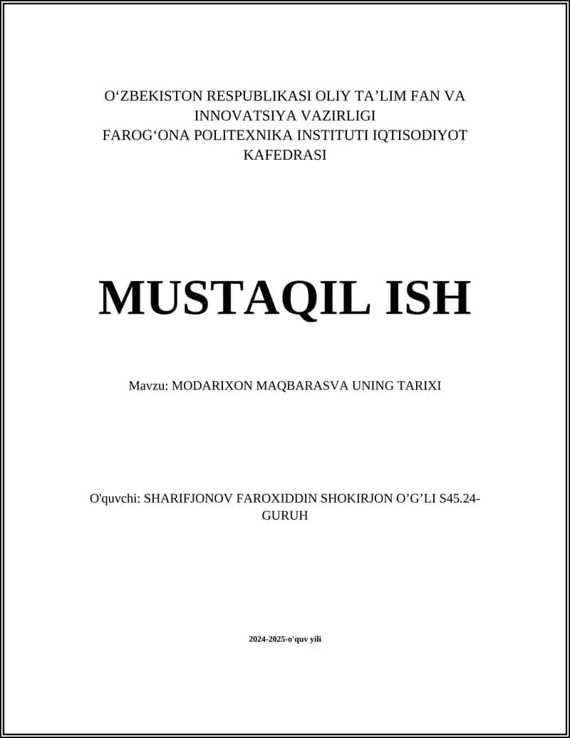 Modarixon Maqbarasi 1