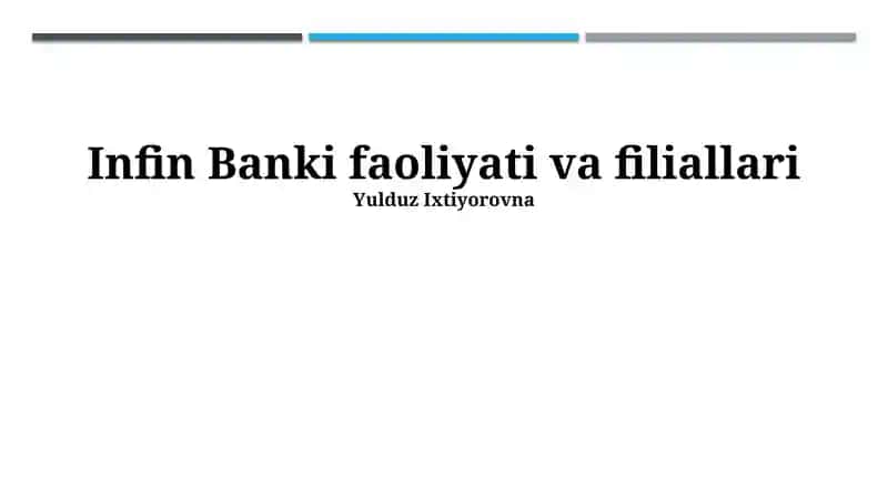 Infin Banki 1