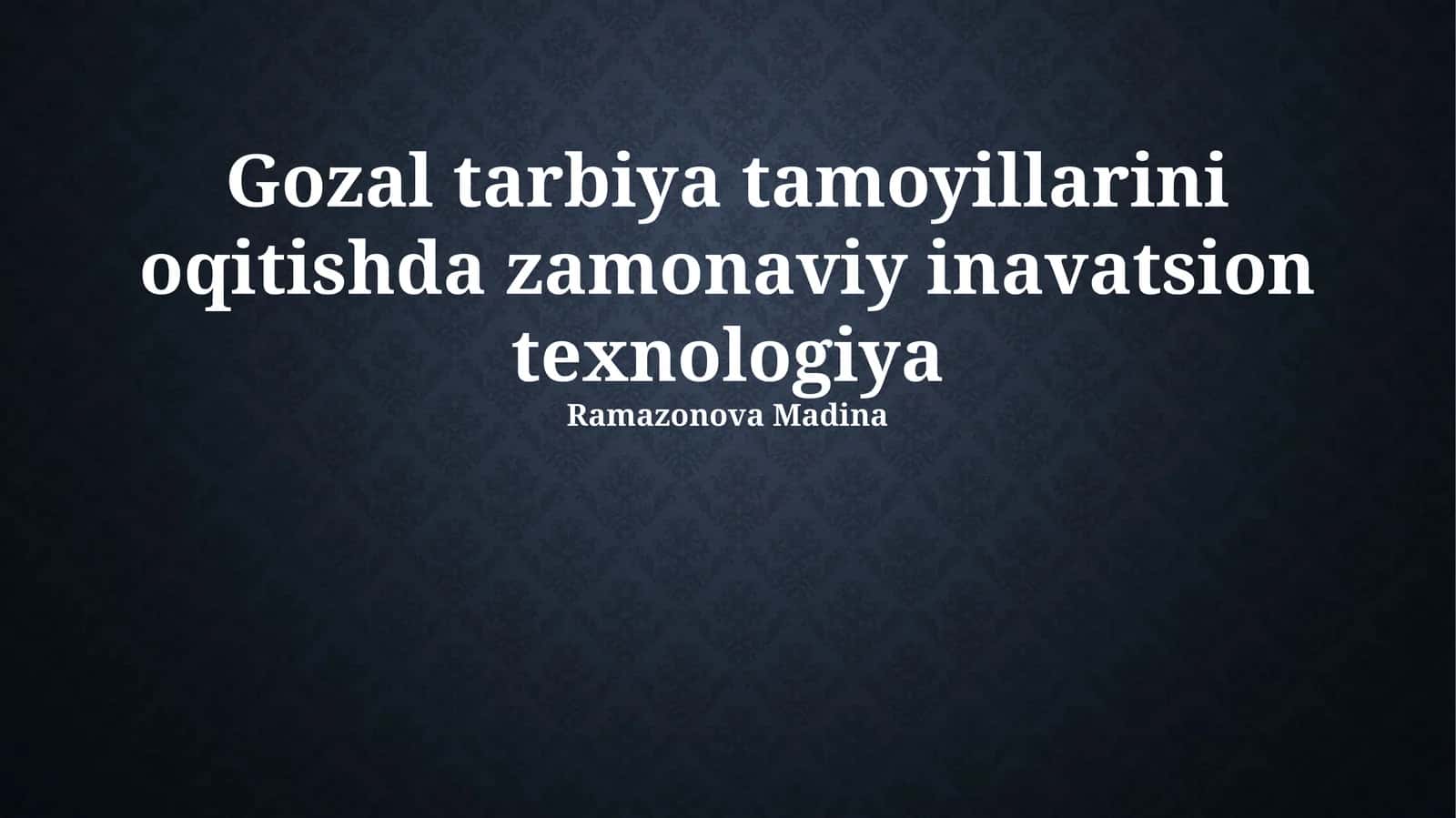 Virtual va kengaytirilgan voqelik texnologiyalari 1