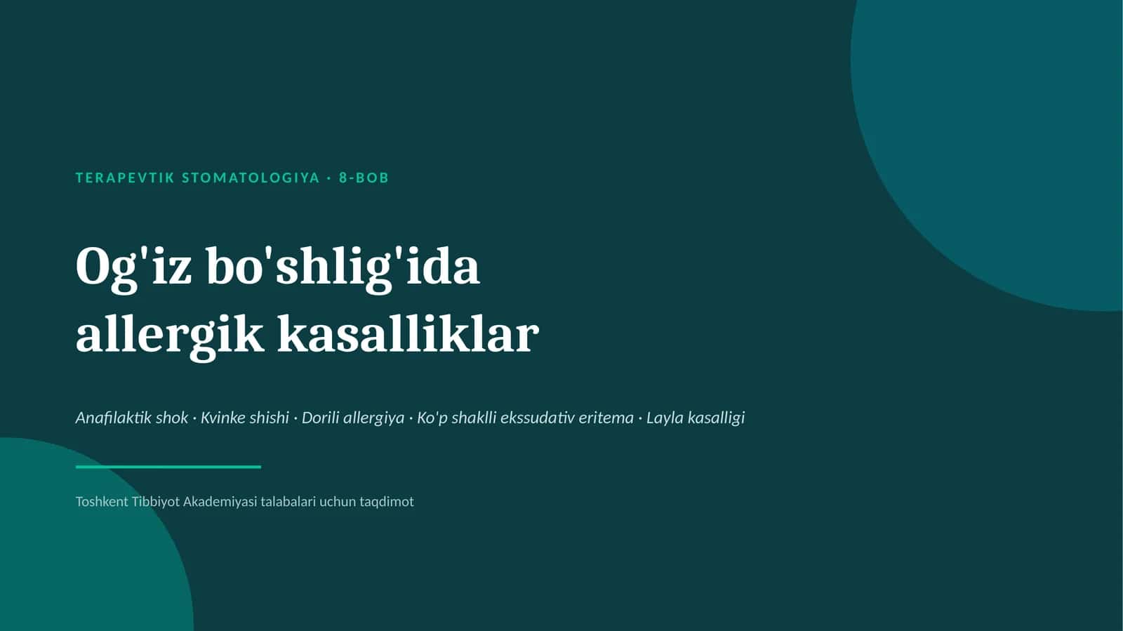 Allergik kassalliklar 1