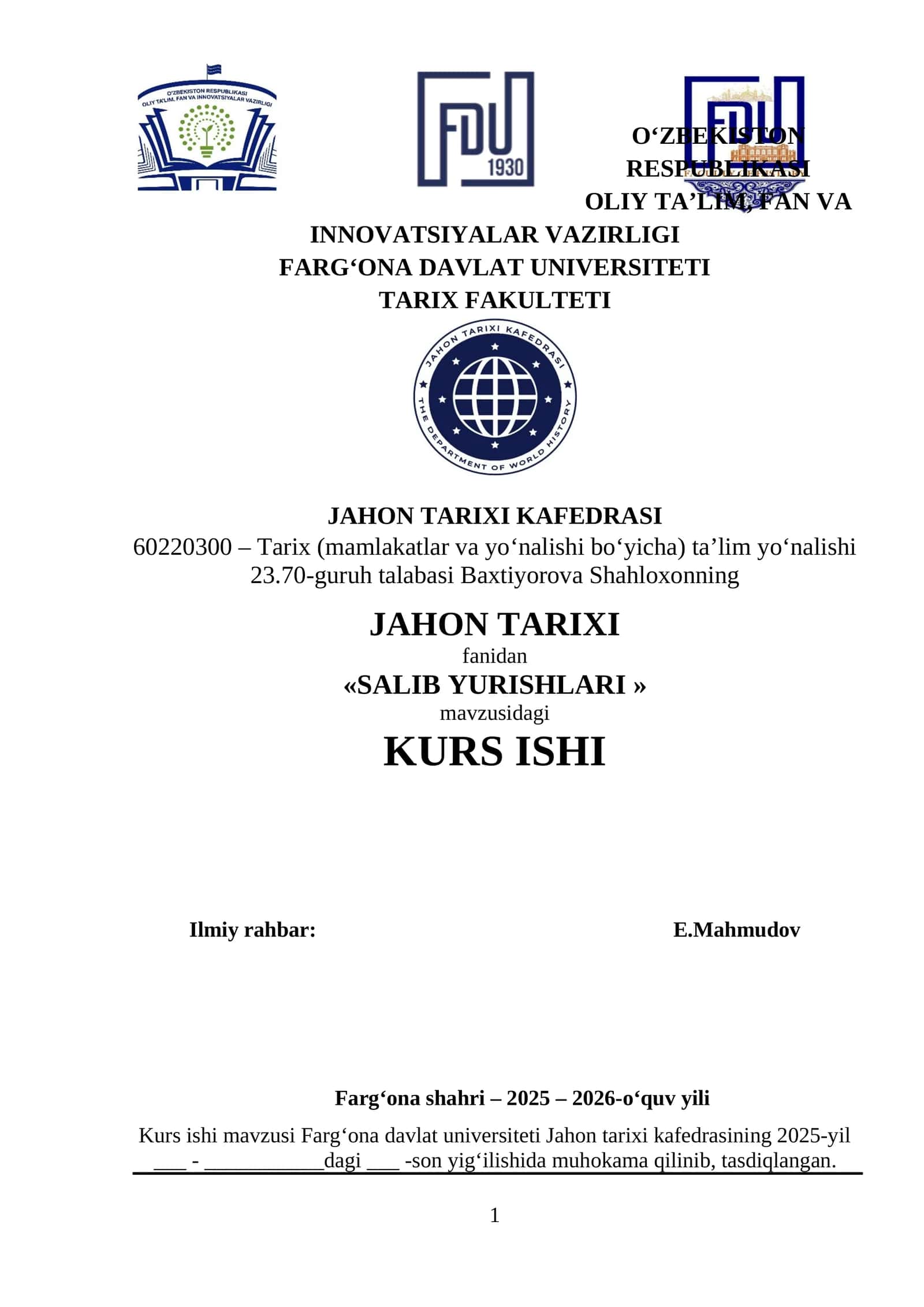 SALIB YURISHLARI 1