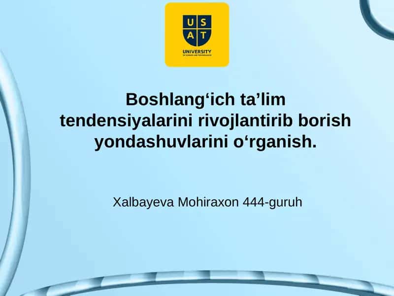 Pedagogik texnologiyalar asosida taʼshil etilgan darslar 1