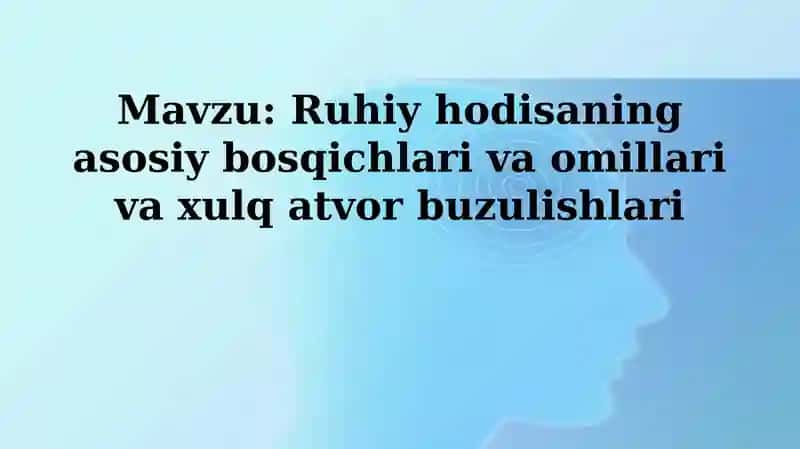 Ruhiy hodisalar 1