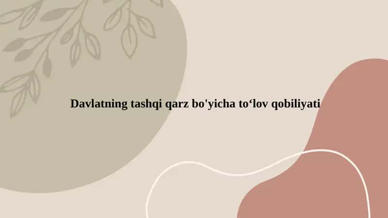 Davlatning tashqiqarzbo'yichatoʻlovqobiliyati 1
