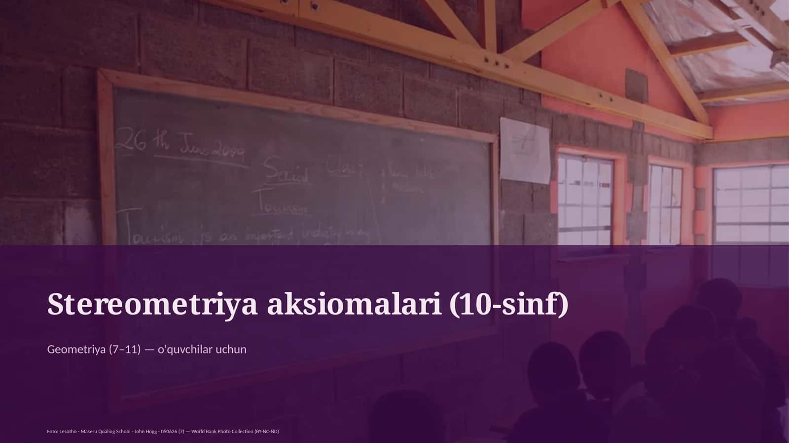 Stereometriya aksiomalari (10-sinf) 1