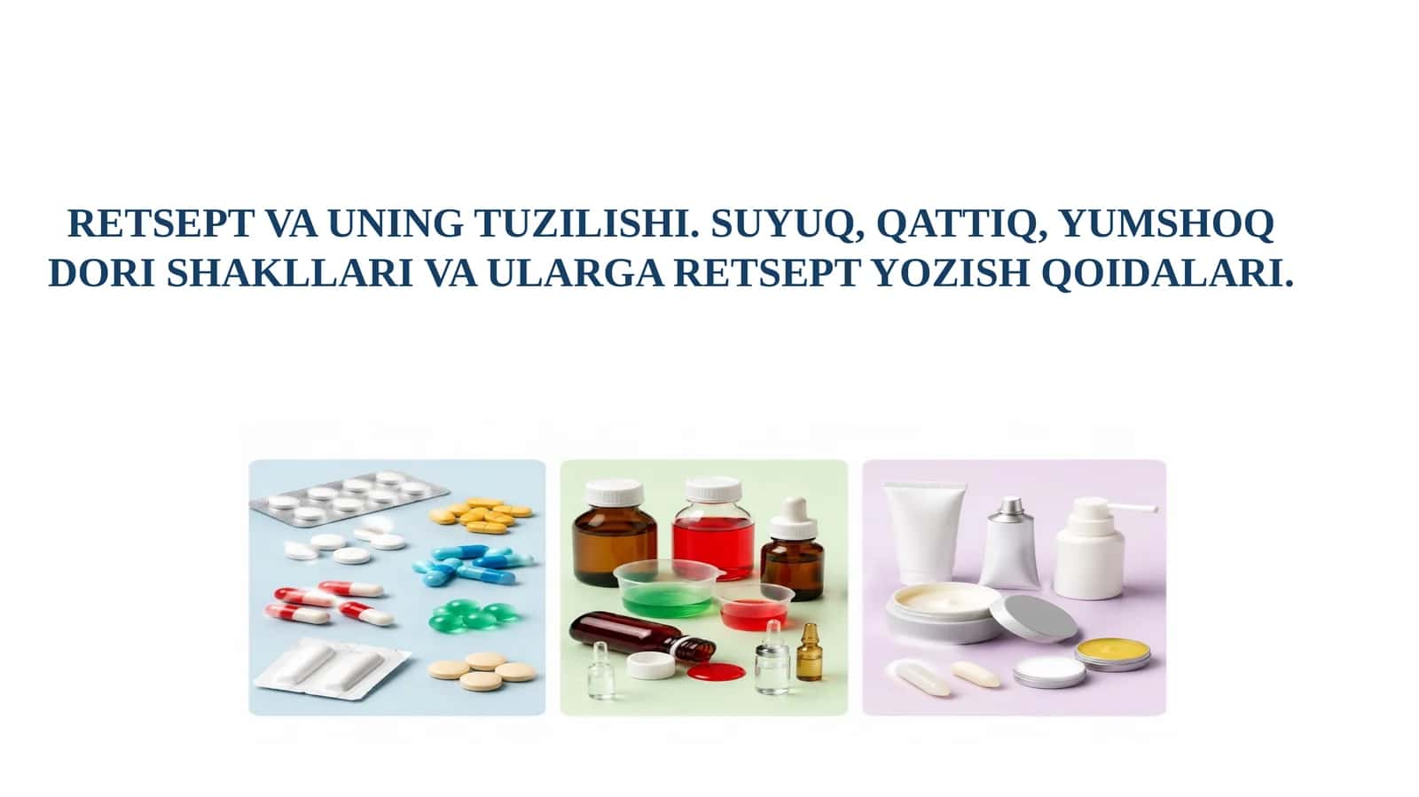 Retsept va uning tuzilishi 1