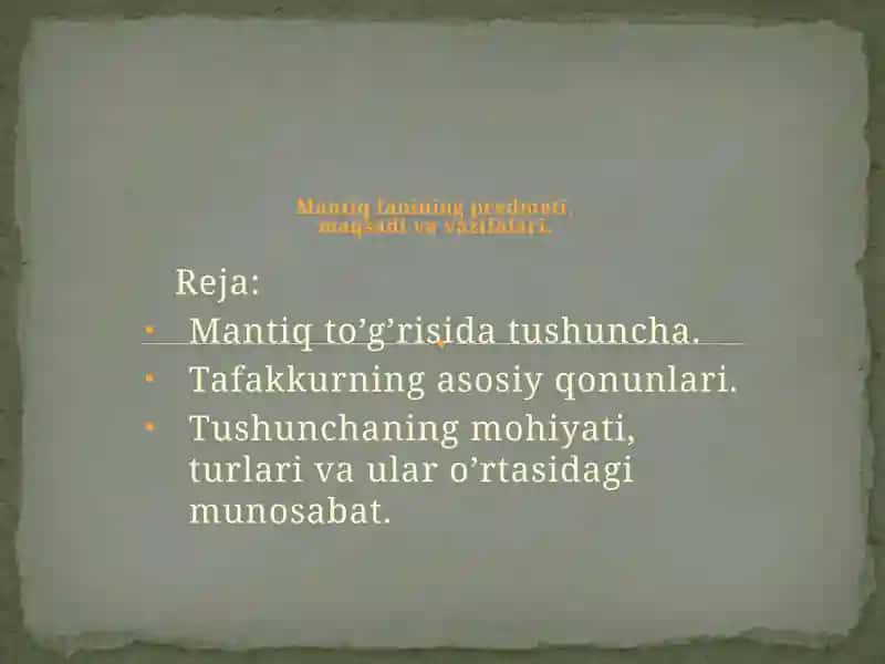 Mantiqto’g’risidatushuncha 1