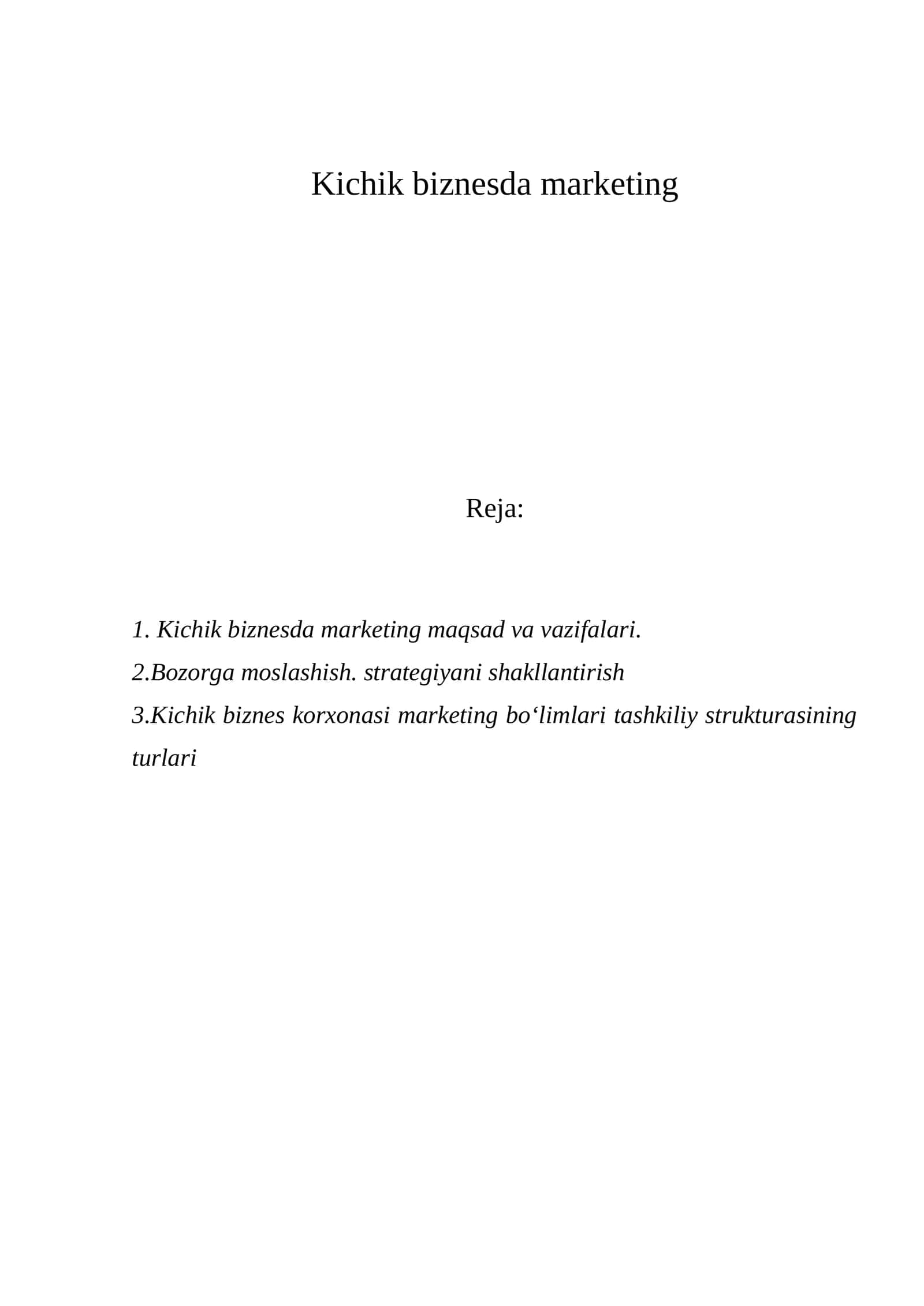 Kichik biznesda marketing 1