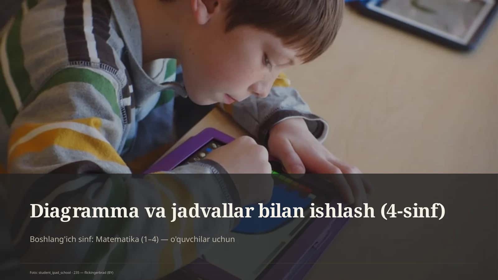 Diagramma va jadvallar bilan ishlash (4-sinf) 1
