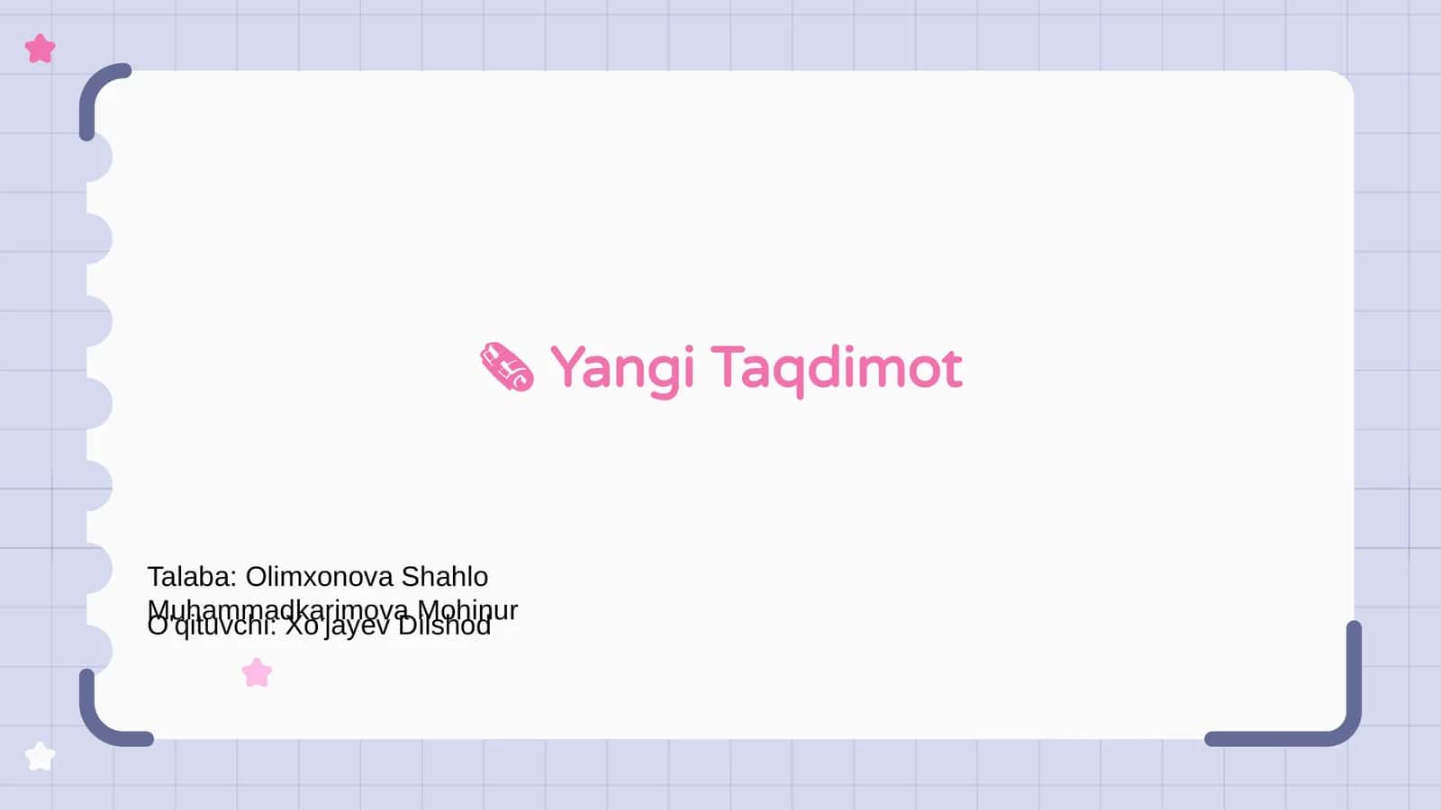 Yangi Taqdimot 1