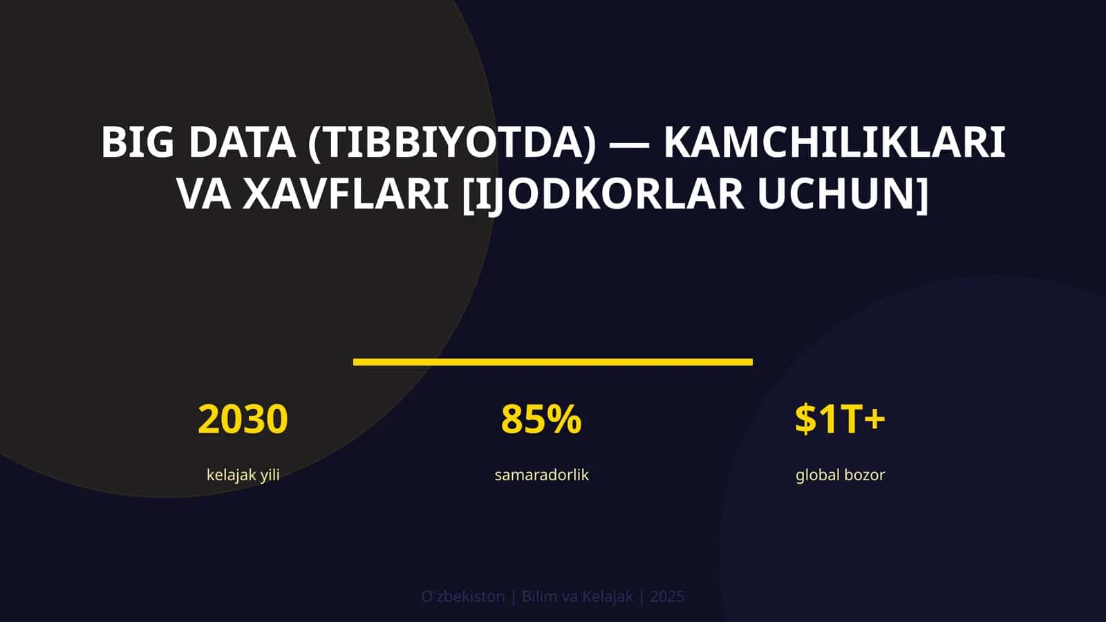 BIG DATA (TIBBIYOTDA) — KAMCHILIKLARI VA XAVFLARI [IJODKORLAR UCHUN] 1