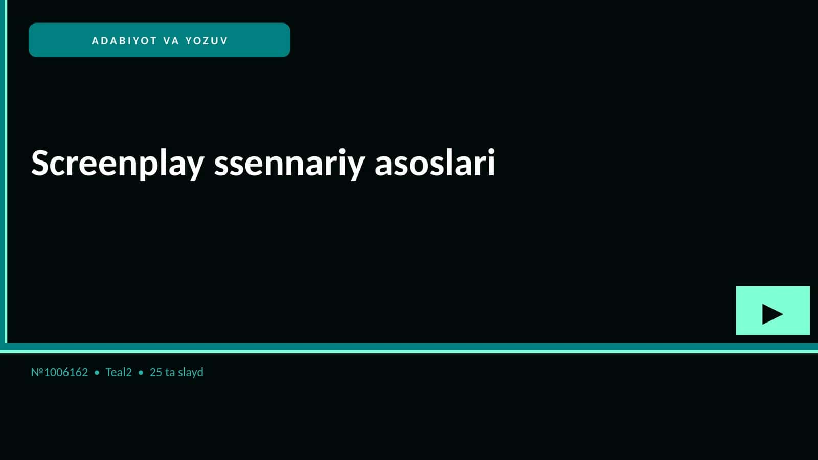 Screenplay ssennariy asoslari 1