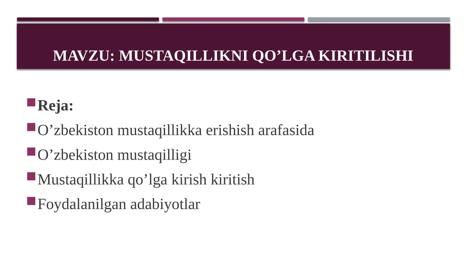 O’zbekiston mustaqillikka erishish arafasida 1