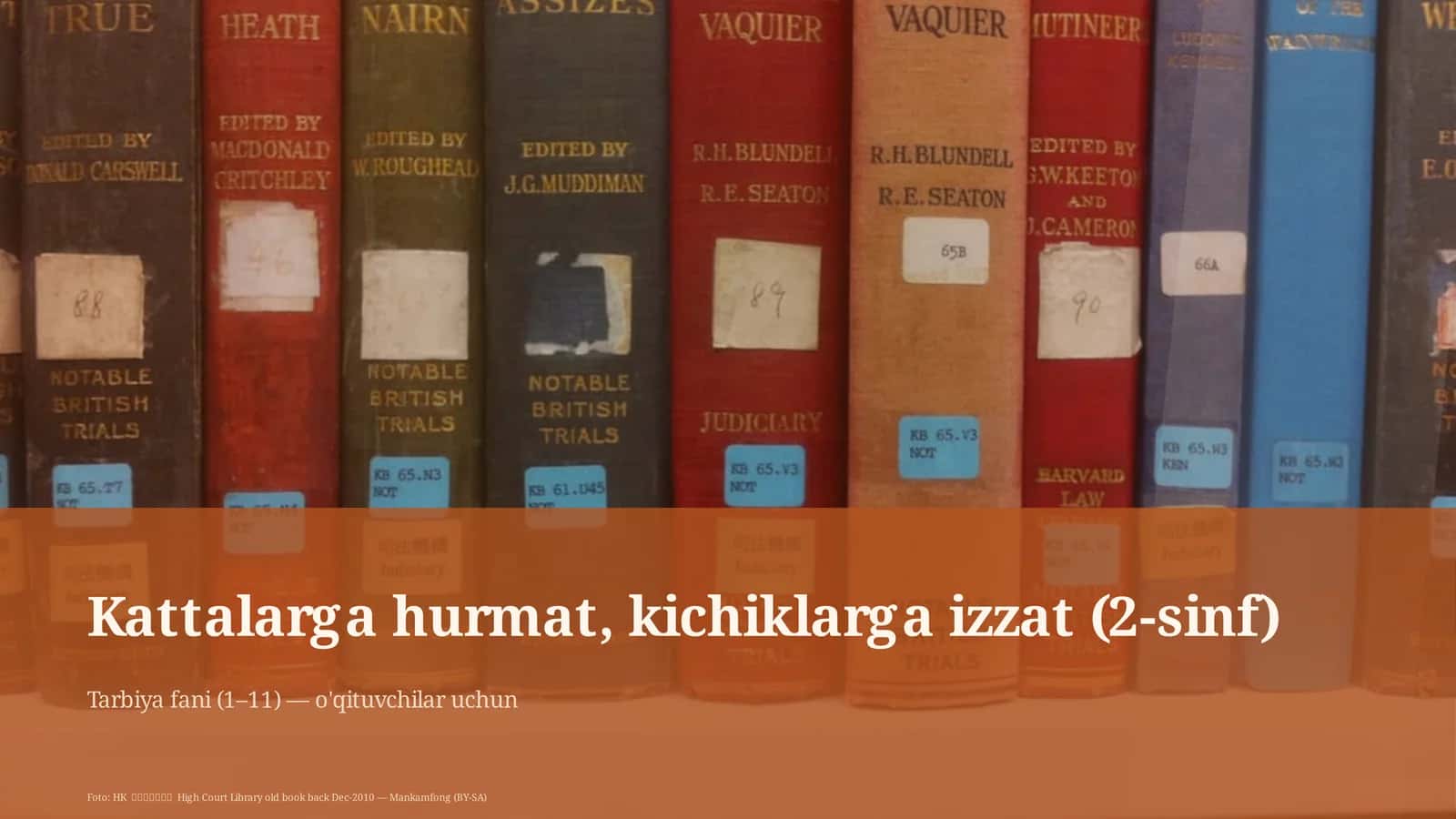 Kattalarga hurmat, kichiklarga izzat (2-sinf) 1