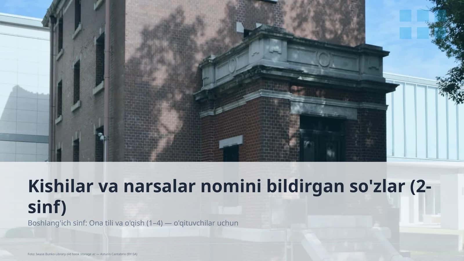 Kishilar va narsalar nomini bildirgan so'zlar (2-sinf) 1