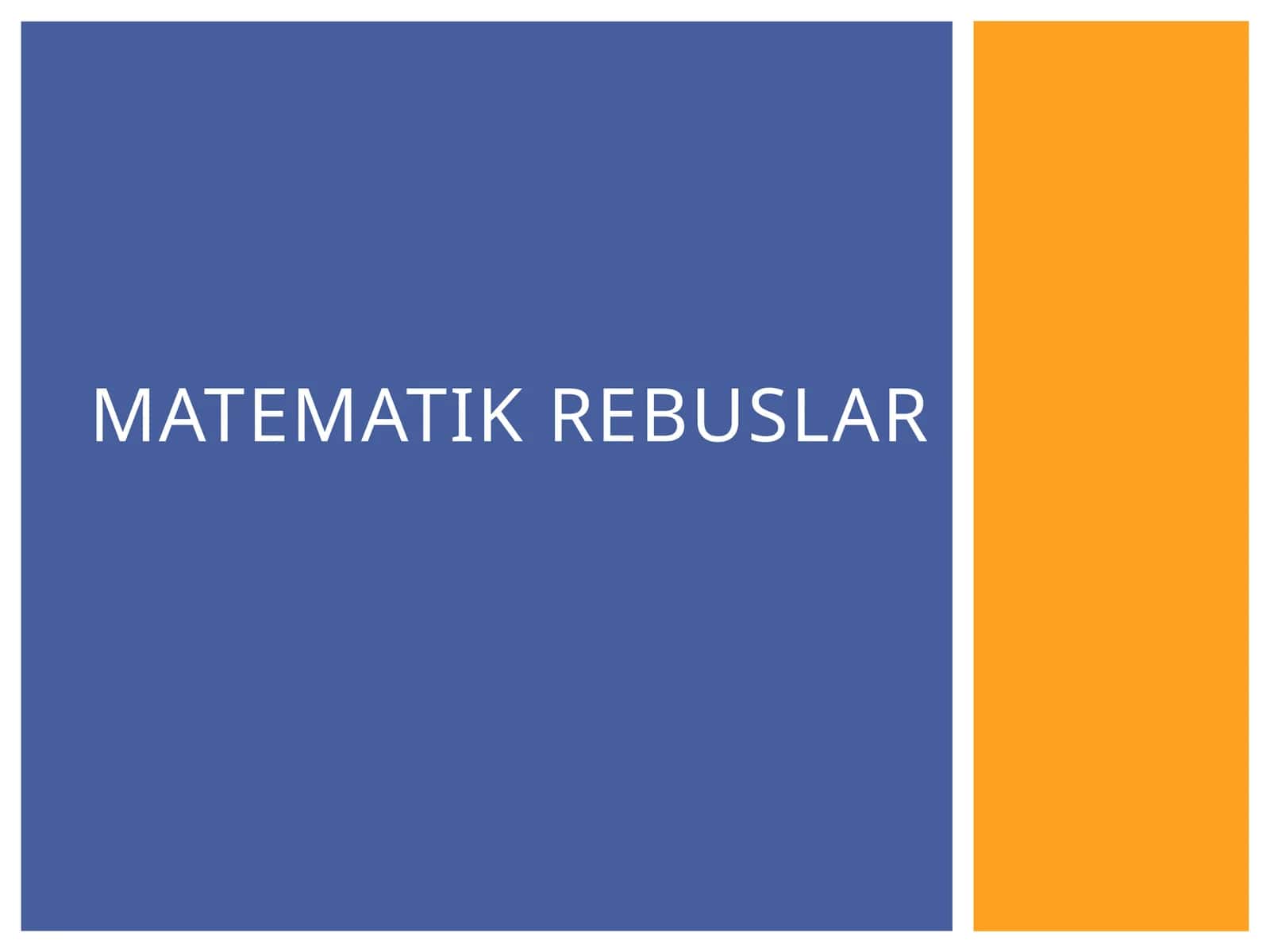 Matematikrebuslar 1